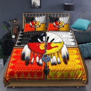 Native American Bedding Set Dreamcatcher Red Hand Native American Bedding Set Native Bed Set 3 gd2cxd.jpg