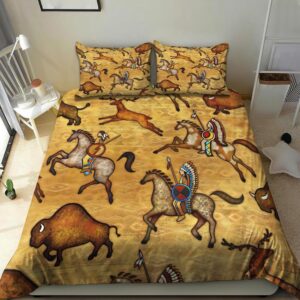 Native American Bedding Set Horse Bison Native American Bedding Set Native Bed Set 2 eovqxx.jpg