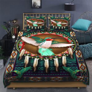 Native American Bedding Set Hummingbird Native American Bedding Set Native Bed Set 3 ovpyak.jpg