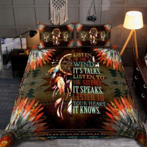 Native American Bedding Set, Listen To The…