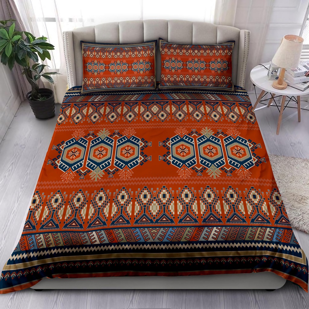 Native American Bedding Set, Orange Earth Native American Bedding Set, Native Bed Set Native American Bedding Set, Orange Earth Native American Bedding Set, Native Bed Set