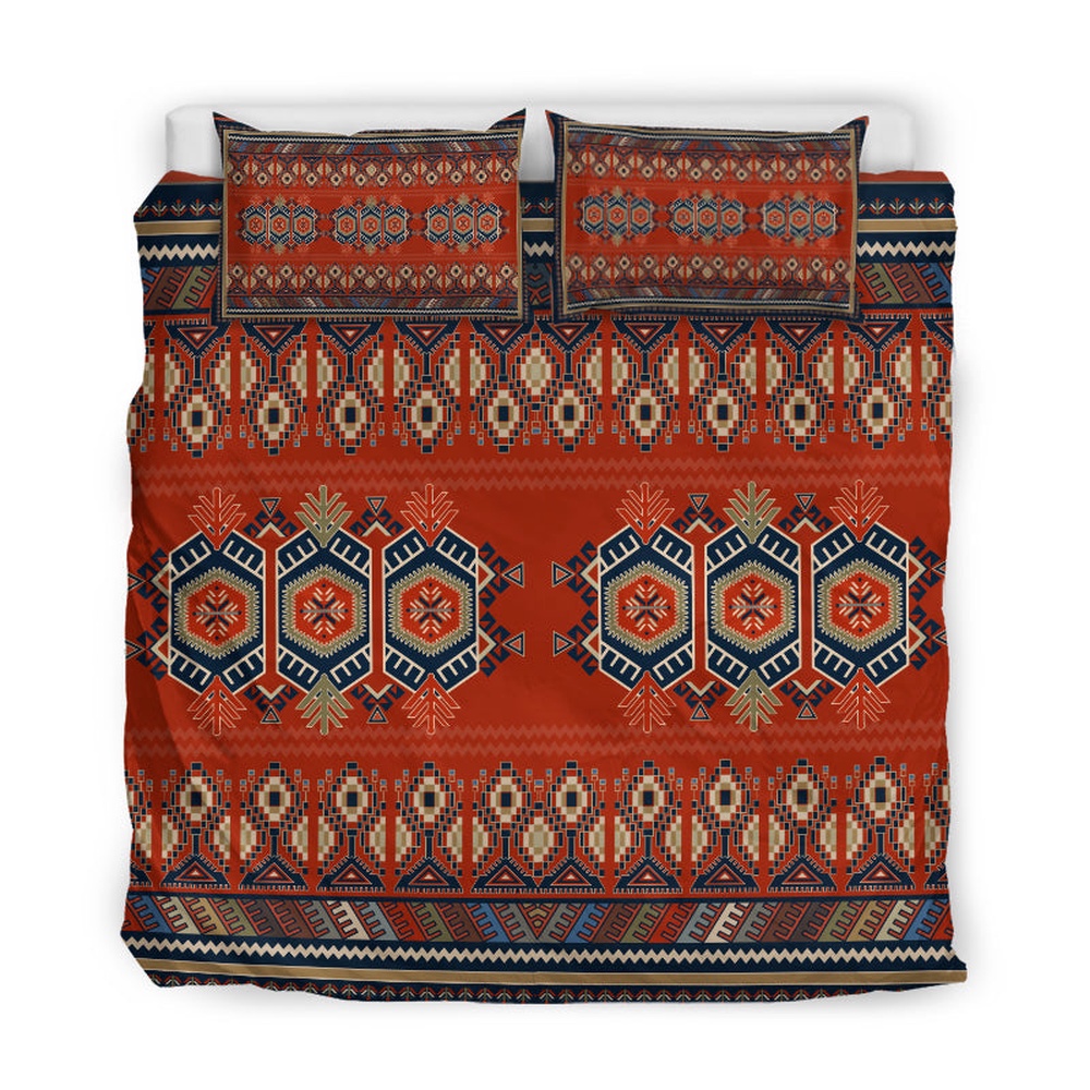 Native American Bedding Set, Orange Earth Native American Bedding Set, Native Bed Set Native American Bedding Set, Orange Earth Native American Bedding Set, Native Bed Set