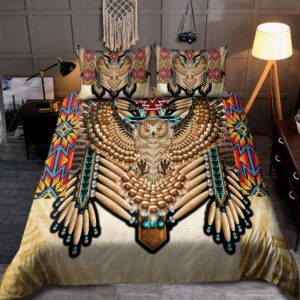 Native American Bedding Set, Owl Beading Pattern…