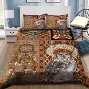 Native American Bedding Set, Owl Deamcatcher Native…