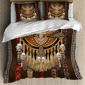 Native American Bedding Set, Owl Motifs Native…