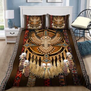 Native American Bedding Set Owl Motifs Native American Bedding Set Native Bed Set 3 zljgsv.jpg