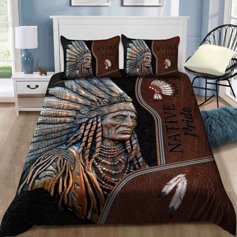 Native American Bedding Set, Pride Native American All Over Printed Bedding Set, Native Bed Set