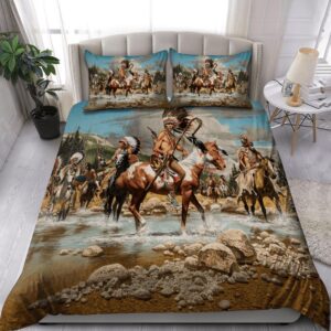 Native American Bedding Set Warrior Native American Bedding Set Native Bed Set 2 chc7s6.jpg