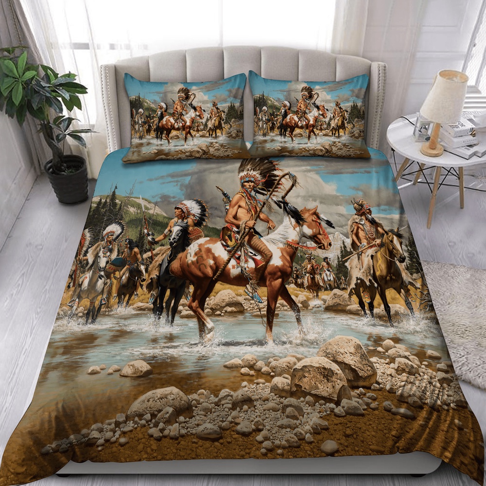 Native American Bedding Set, Warrior Native American Bedding Set, Native Bed Set Native American Bedding Set, Warrior Native American Bedding Set, Native Bed Set