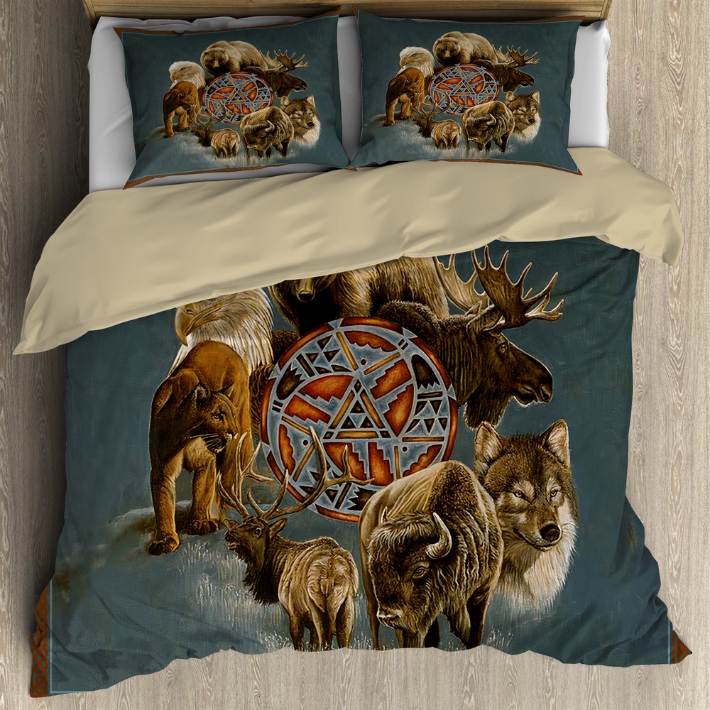 Native American Bedding Set, Wildlife Native American Bedding Set, Native Bed Set Native American Bedding Set, Wildlife Native American Bedding Set, Native Bed Set