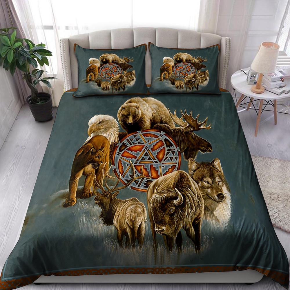 Native American Bedding Set, Wildlife Native American Bedding Set, Native Bed Set Native American Bedding Set, Wildlife Native American Bedding Set, Native Bed Set