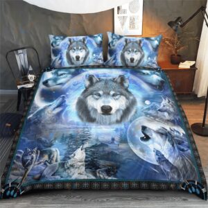 Native American Bedding Set, Wolves Native American…