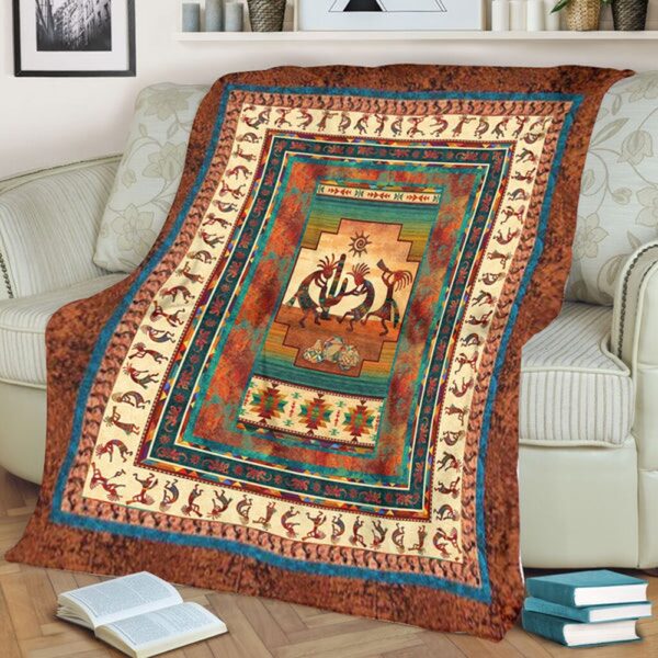 Native American Blanket, 3D Native Dance Fleece Blanket, Native Blankets