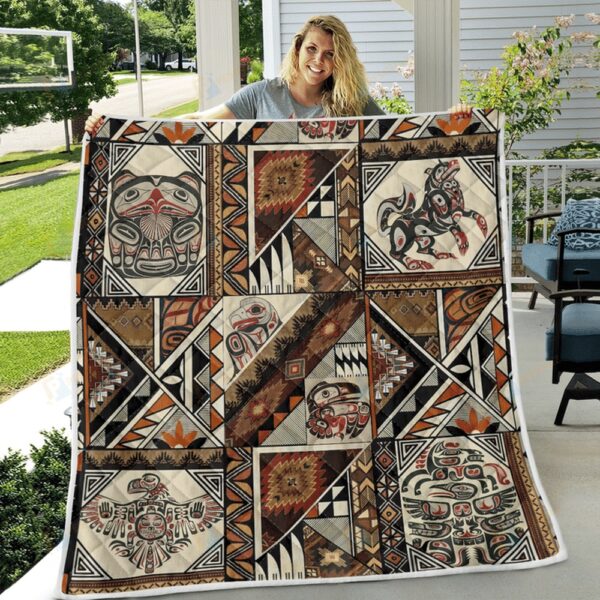 Native American Blanket, Ancient Ruins Native American All Over Printed Blanket, Native Blankets