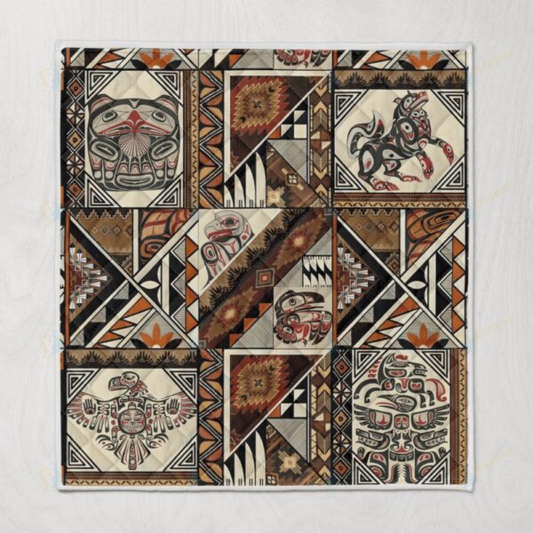 Native American Blanket, Ancient Ruins Native American All Over Printed Blanket, Native Blankets