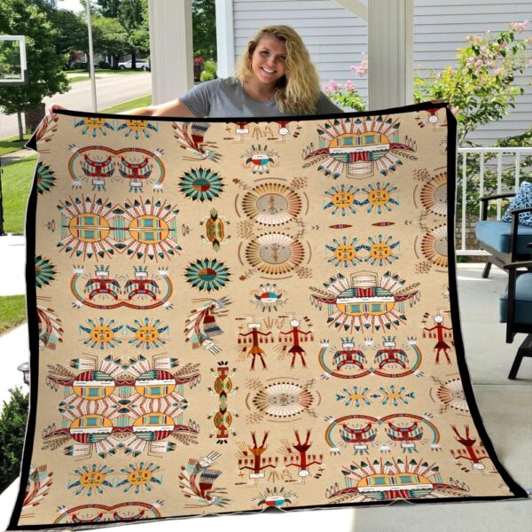 Native American Blanket, Ancient Vestiges Native American All Over Printed Blanket, Native Blankets