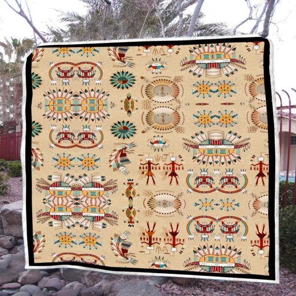 Native American Blanket, Ancient Vestiges Native American All Over Printed Blanket, Native Blankets