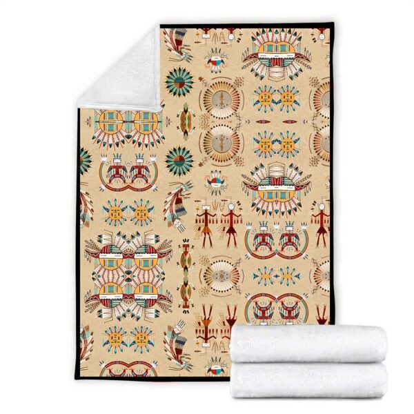 Native American Blanket, Ancient Vestiges Native American All Over Printed Blanket, Native Blankets