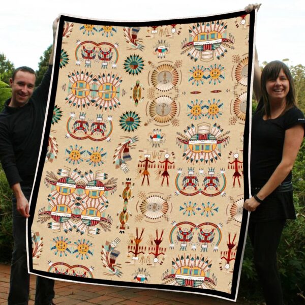 Native American Blanket, Ancient Vestiges Native American All Over Printed Blanket, Native Blankets