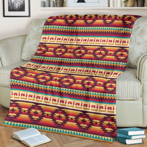 Native American Blanket, Aztec Native American Tribal Navajo Indians Print Blanket, Native Blankets