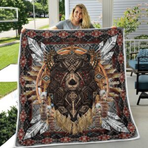 Native American Blanket Bear Dreamcatcher Native American All Over Printed Blanket Native Blankets 4 mabq9v.jpg