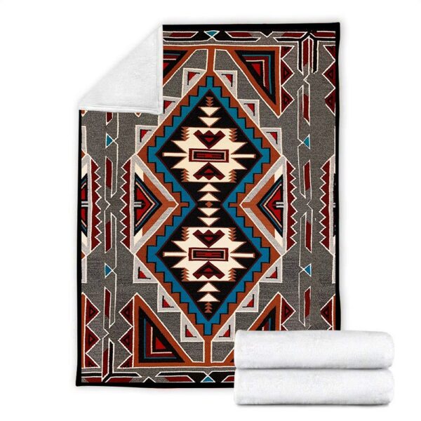 Native American Blanket, Brocade Pattern Native American All Over Printed Blanket, Native Blankets