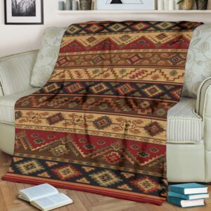 Native American Blanket Brown Pattern Fleece Blanket Native Blankets 3 ovdjf1.jpg