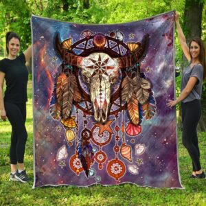 Native American Blanket Cow Skull Dream Native American All Over Printed Blanket Native Blankets 2 qk4fhs.jpg