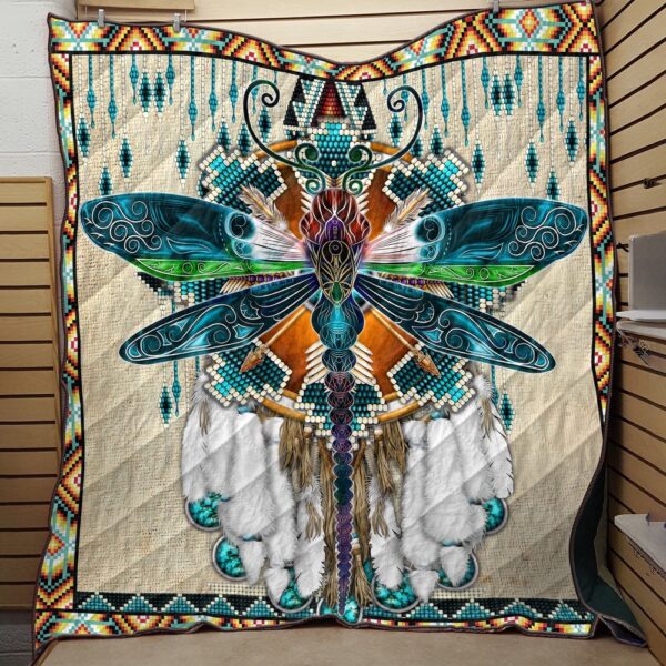 Native American Blanket, Dragonflies Dream Native American All Over Printed Blanket, Native Blankets