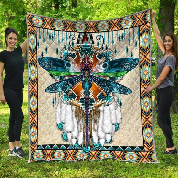 Native American Blanket, Dragonflies Dream Native American All Over Printed Blanket, Native Blankets