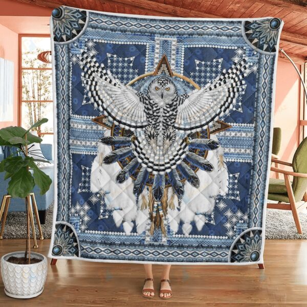 Native American Blanket, Dream Owl Native American All Over Printed Blanket, Native Blankets