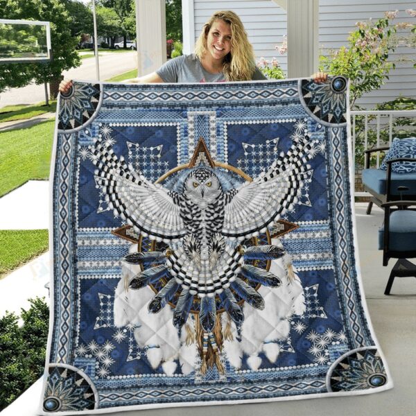 Native American Blanket, Dream Owl Native American All Over Printed Blanket, Native Blankets