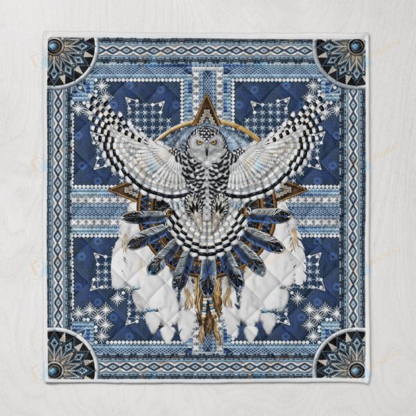 Native American Blanket, Dream Owl Native American All Over Printed Blanket, Native Blankets