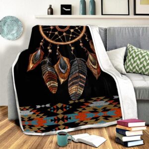 Native American Blanket Dreamcatcher Fleece Blanket Native Blankets 2 yugnty.jpg