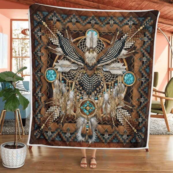 Native American Blanket, Eagle Dream Native American All Over Printed Blanket, Native Blankets