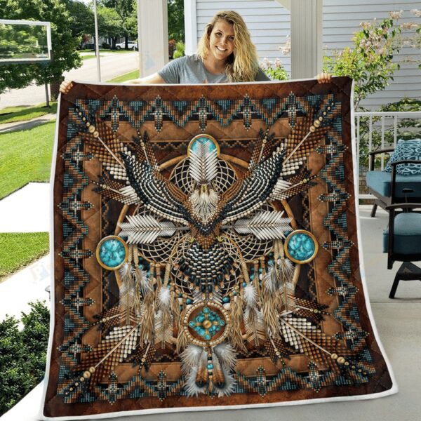 Native American Blanket, Eagle Dream Native American All Over Printed Blanket, Native Blankets