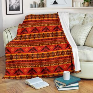 Native American Blanket, Eagle Native American Pattern…