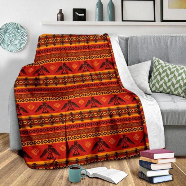 Native American Blanket, Eagle Native American Pattern Print Blanket, Native Blankets