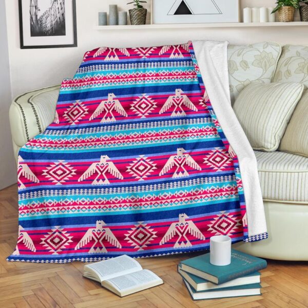 Native American Blanket, Eagle Native American Print Pattern Blanket, Native Blankets