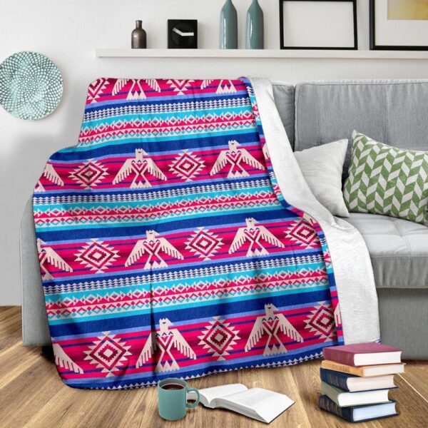 Native American Blanket, Eagle Native American Print Pattern Blanket, Native Blankets