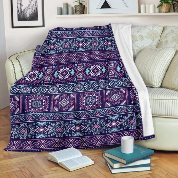 Native American Blanket, Indians Tribal Native Navajo American Aztec Art Blanket, Native Blankets