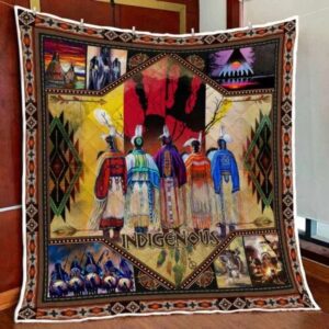 Native American Blanket Indigenous Red Hand Native American All Over Printed Blanket Native Blankets 2 usyf6b.jpg