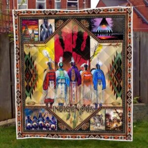 Native American Blanket Indigenous Red Hand Native American All Over Printed Blanket Native Blankets 6 fjweu1.jpg