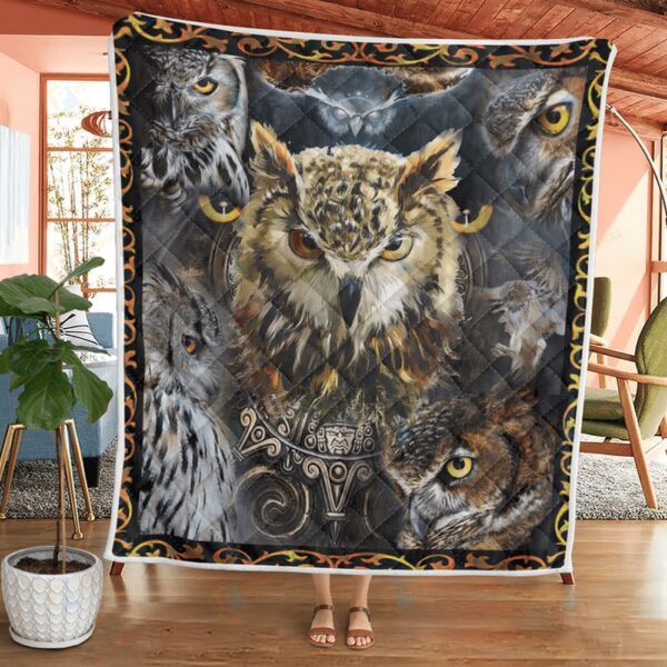 Native American Blanket, Mystic Owl Native American All Over Printed Blanket, Native Blankets