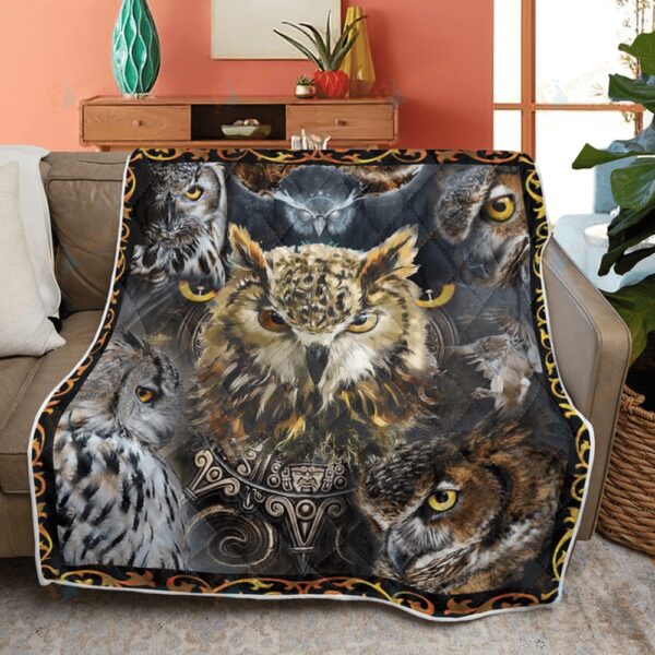 Native American Blanket, Mystic Owl Native American All Over Printed Blanket, Native Blankets