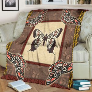 Native American Blanket Native American Butterfly Symbols Fleece Blanket Native Blankets 3 i65aff.jpg