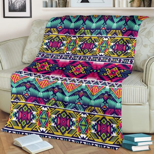 Native American Blanket, Native American Indians Aztec Tribal Navajo Print Blanket, Native Blankets