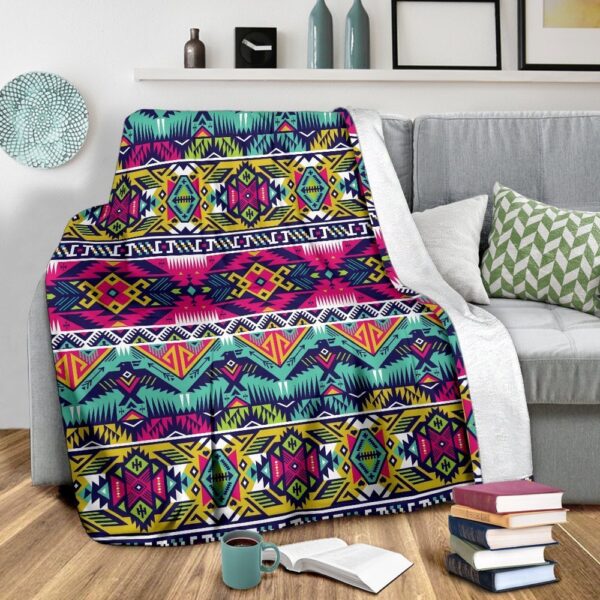 Native American Blanket, Native American Indians Aztec Tribal Navajo Print Blanket, Native Blankets