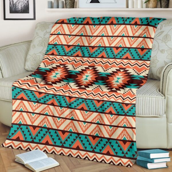 Native American Blanket, Native American Navajo Indians Aztec Tribal Print Blanket, Native Blankets