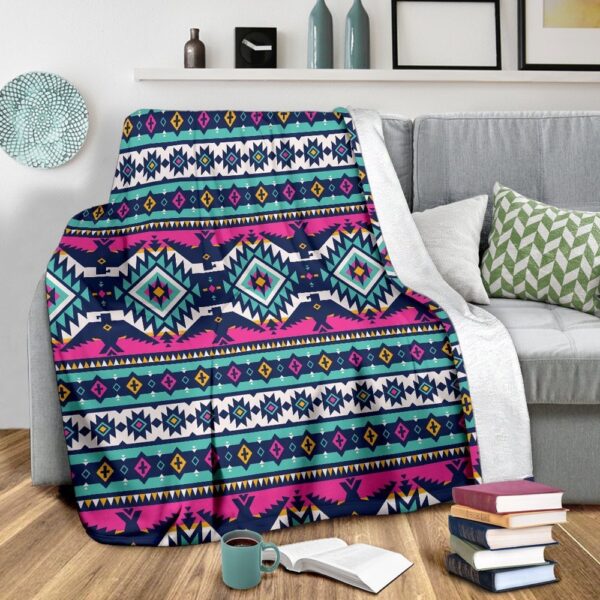 Native American Blanket, Native American Tribal Navajo Indians Aztec Blanket, Native Blankets